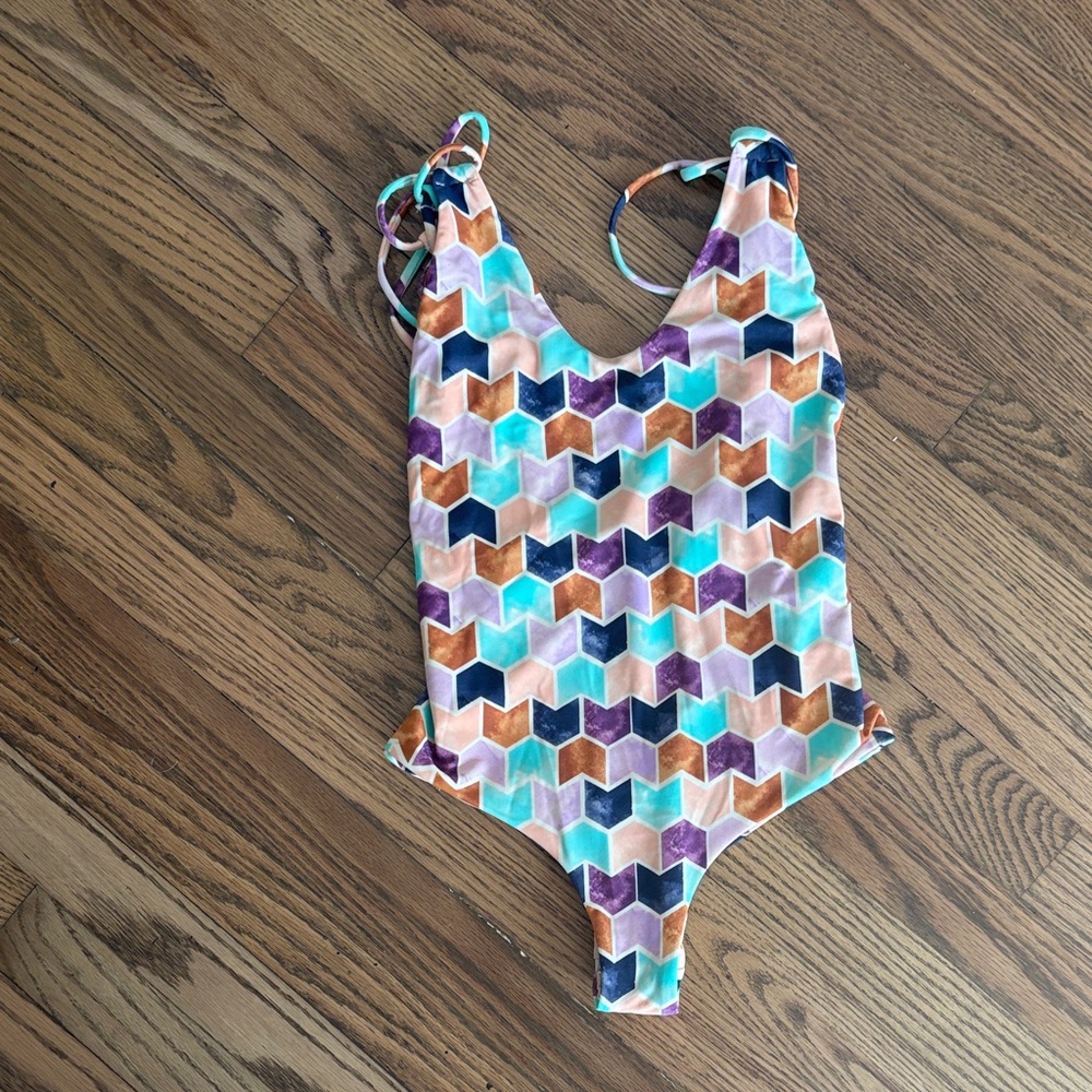 Tori Praver Seafoam XS one piece swim suit bathing suit